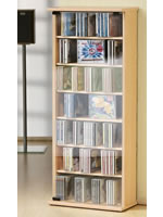 CD-Turm "Vetro" mit Glastür für 210 CDs oder 80 DVDs